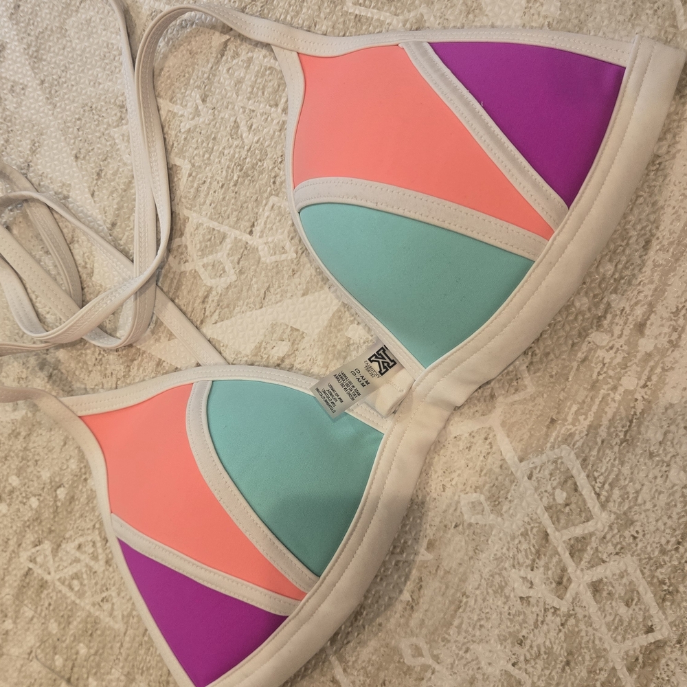 PINK Victoria's Secret Colorful Bikini Top
